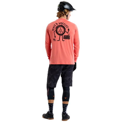 Troy Lee Designs Skyline Long Sleeve Ride Tee - P&W - Melon
