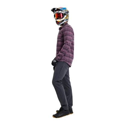 Troy Lee Designs Grind Flannel Plaid Shirt - Deep Purple