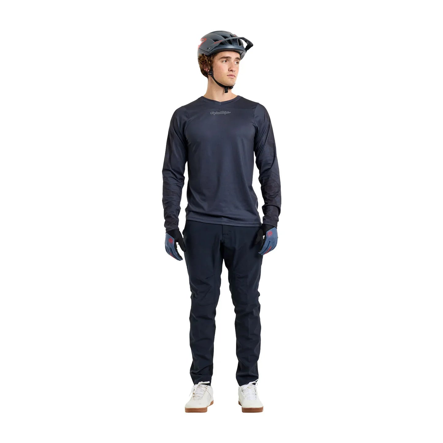 Troy Lee Designs Skyline Chill Long Sleeve MTB Jersey - Rockslide - Obsidian