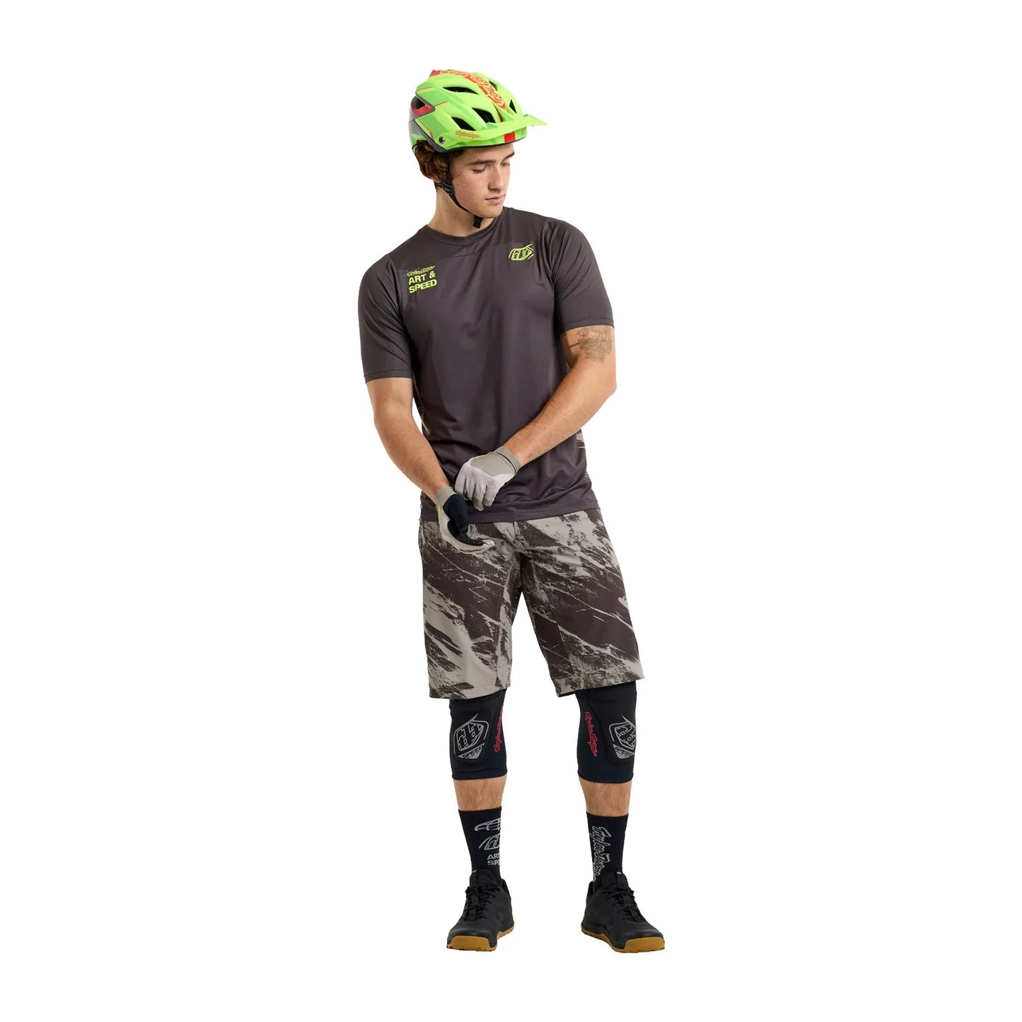 Troy Lee Designs Skyline Short Sleeve MTB Jersey - Elemental - Dark Earth