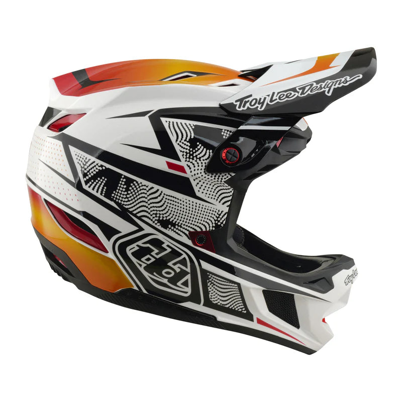 Troy Lee Designs D4 Composite Full Face Helmet - Lined Up - White