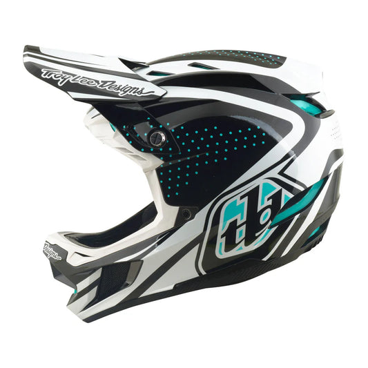 Troy Lee Designs D4 Polyacrylite Full Face Helmet - The Line - Charcoal-White