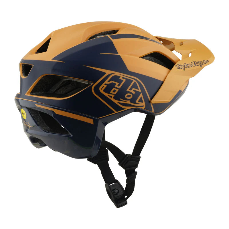 Troy Lee Designs Flowline SE MTB Helmet - Hydro - Mustard-Black Iris
