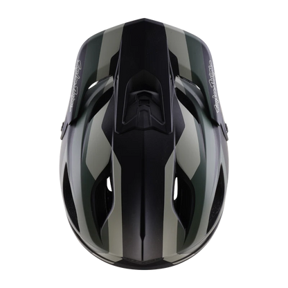 Troy Lee Designs Stage 2 MIPS Full Face Helmet - High Vz - Army-Charcoal