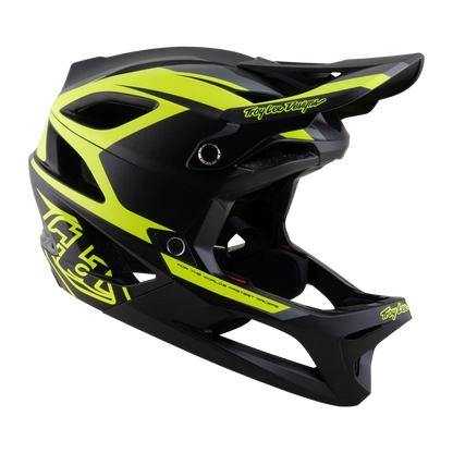 Troy Lee Designs Stage 2 MIPS Full Face Helmet - High Vz - Charcoal-Flo Yellow
