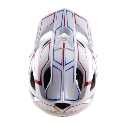 Troy Lee Designs Stage Stunt MIPS MTB Helmet - Pinstripe - White
