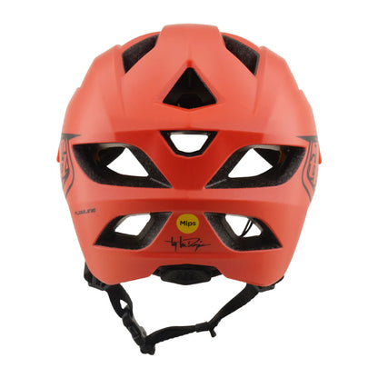 Troy Lee Designs Flowline MTB Helmet - Youth - Point - Coral-Charcoal