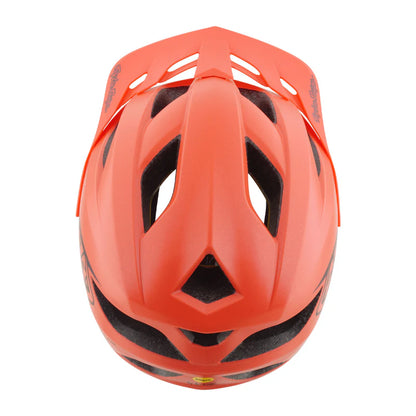 Troy Lee Designs Flowline MTB Helmet - Youth - Point - Coral-Charcoal