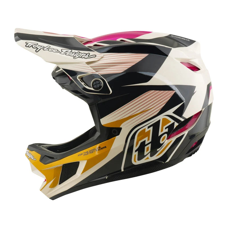 Troy Lee Designs D4 Polyacrylite Full Face Helmet - Turbo - Acid-Fuchsia
