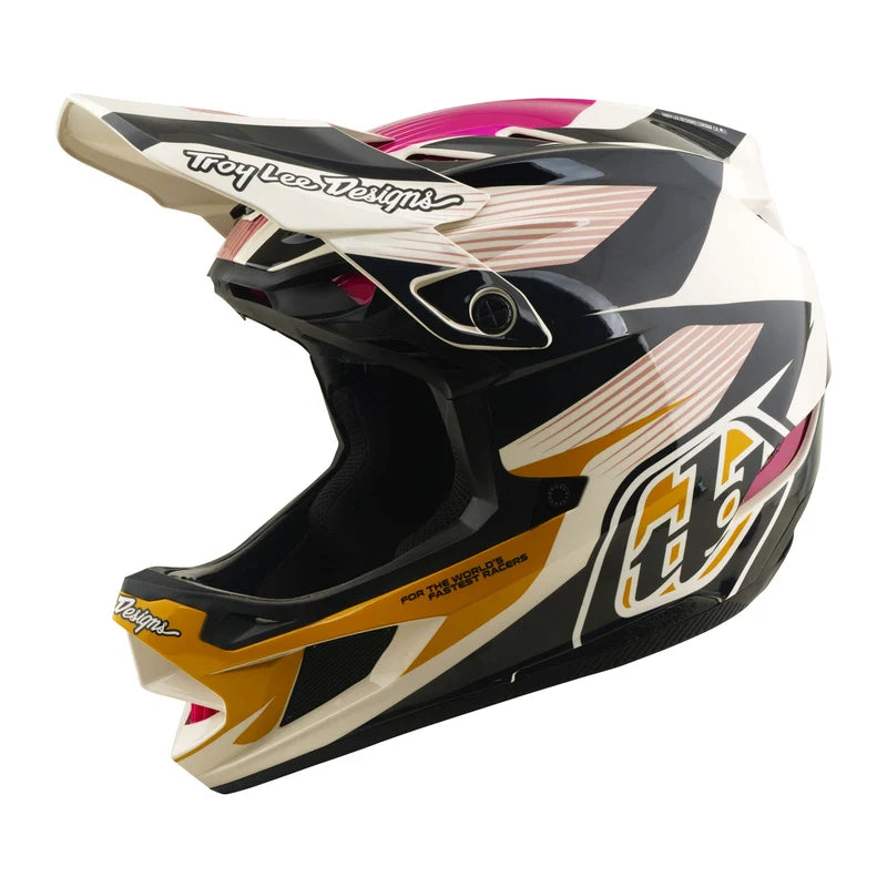 Troy Lee Designs D4 Polyacrylite Full Face Helmet - Turbo - Acid-Fuchsia