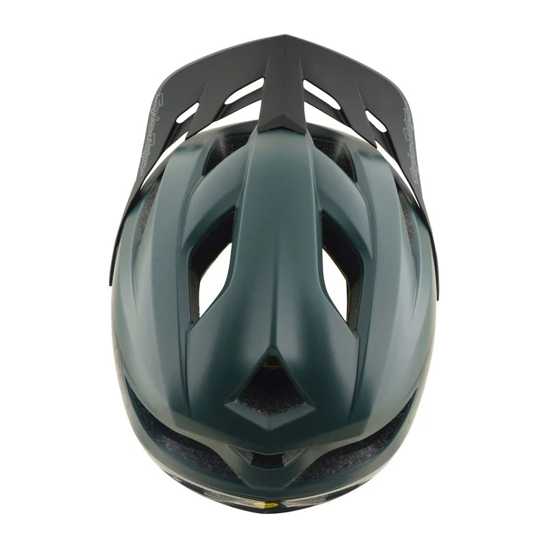 Troy Lee Designs Flowline MTB Helmet - Point - Dark Forest-Charcoal