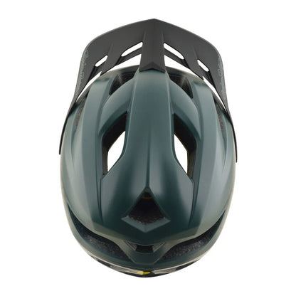 Troy Lee Designs Flowline MTB Helmet - Point - Dark Forest-Charcoal