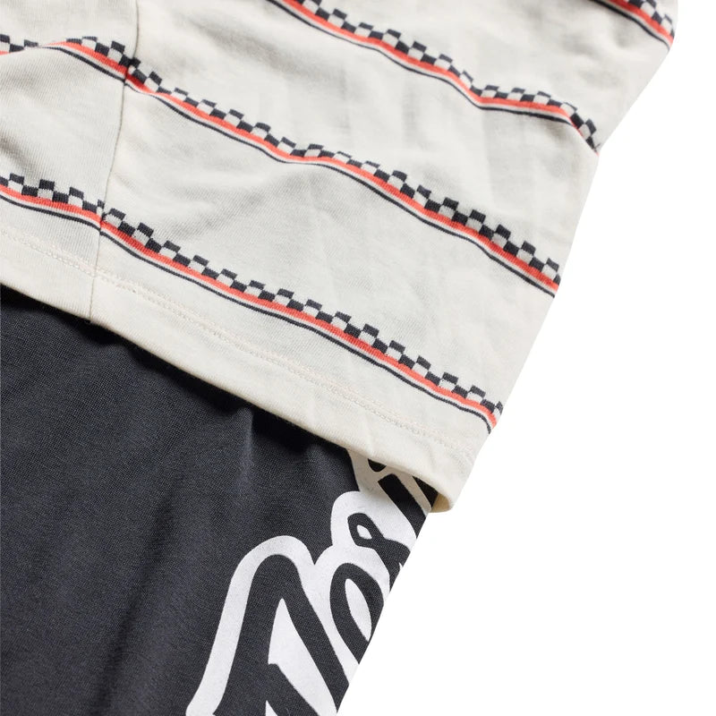Troy Lee Designs Skyline Fakie Long Sleeve Ride Tee - Stripe - Pumice