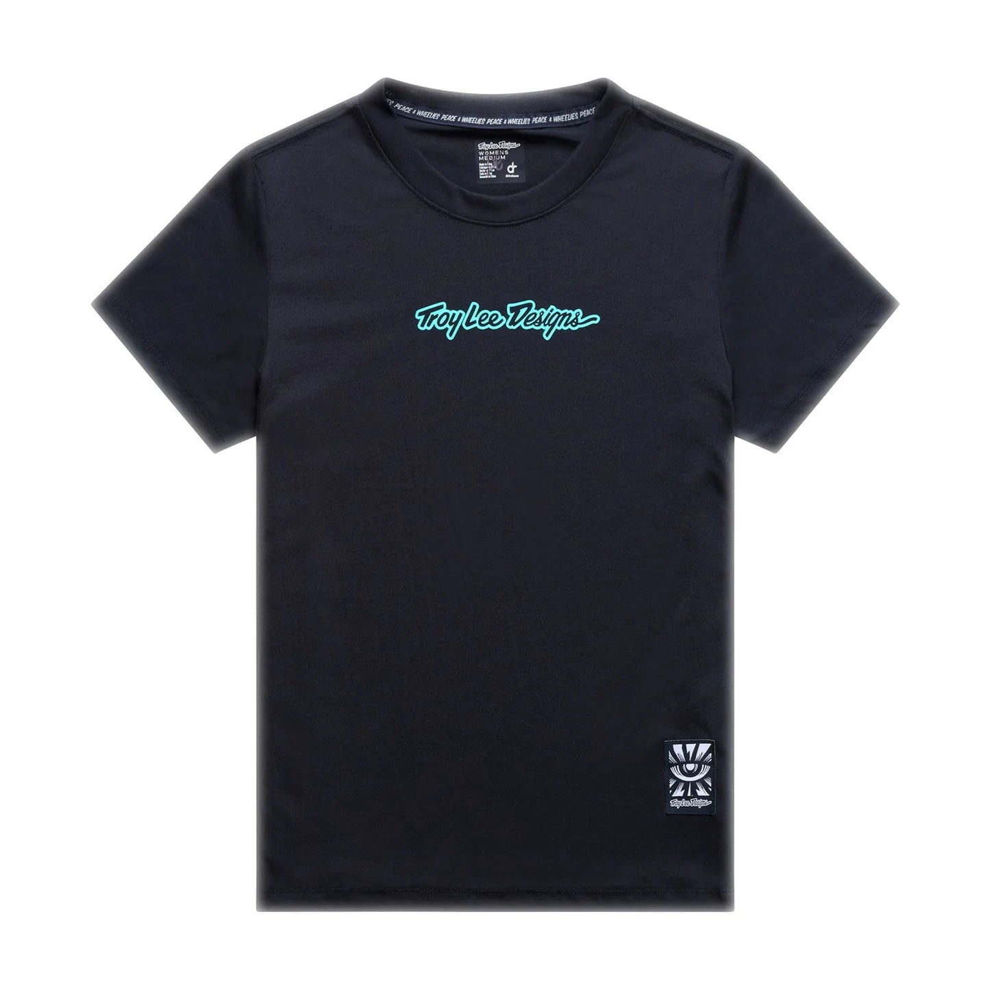 Troy Lee Designs Lilium Short Sleeve Ride Tee - Womens - Signature - Black