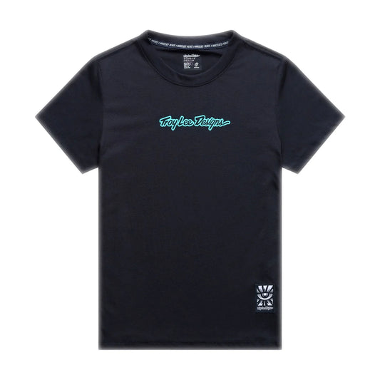 Troy Lee Designs Lilium Short Sleeve Ride Tee - Womens - Signature - Black