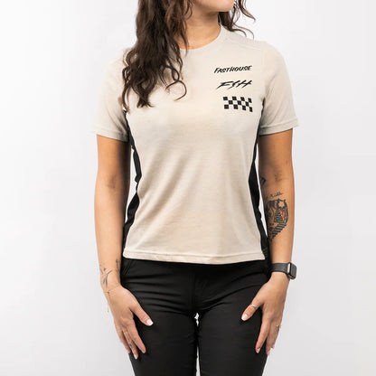 Fasthouse Evoke Short Sleeve Tech Tee - Womens - Cream