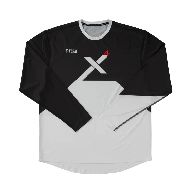 G-Form Pro-X4 Long Sleeve MTB Jersey - Black-White