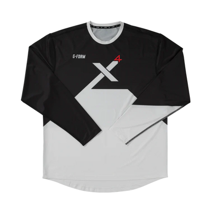 G-Form Pro-X4 Long Sleeve MTB Jersey - Black-White