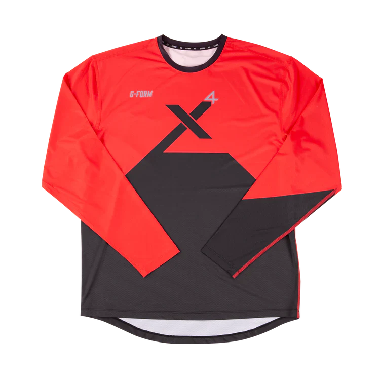 G-Form Pro-X4 Long Sleeve MTB Jersey - Youth - Red-Black