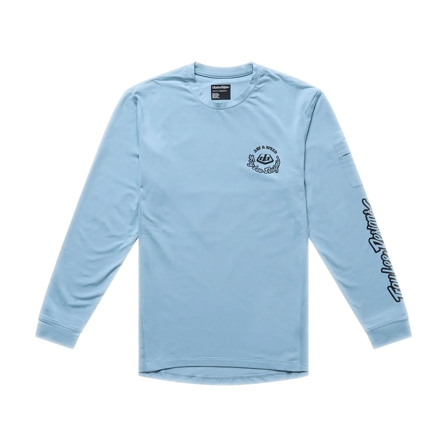 Troy Lee Designs Ruckus Long Sleeve Ride Tee - Youth - Carbs - Dawn Blue