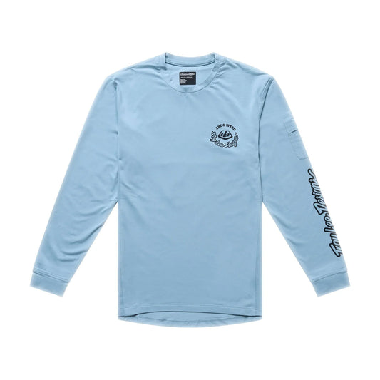 Troy Lee Designs Ruckus Long Sleeve Ride Tee - Youth - Carbs - Dawn Blue