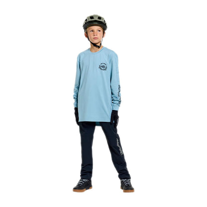 Troy Lee Designs Ruckus Long Sleeve Ride Tee - Youth - Carbs - Dawn Blue