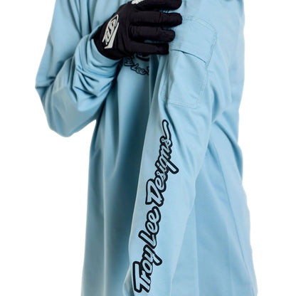 Troy Lee Designs Ruckus Long Sleeve Ride Tee - Youth - Carbs - Dawn Blue