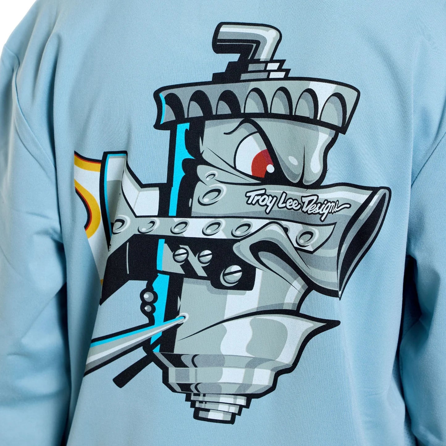 Troy Lee Designs Ruckus Long Sleeve Ride Tee - Youth - Carbs - Dawn Blue