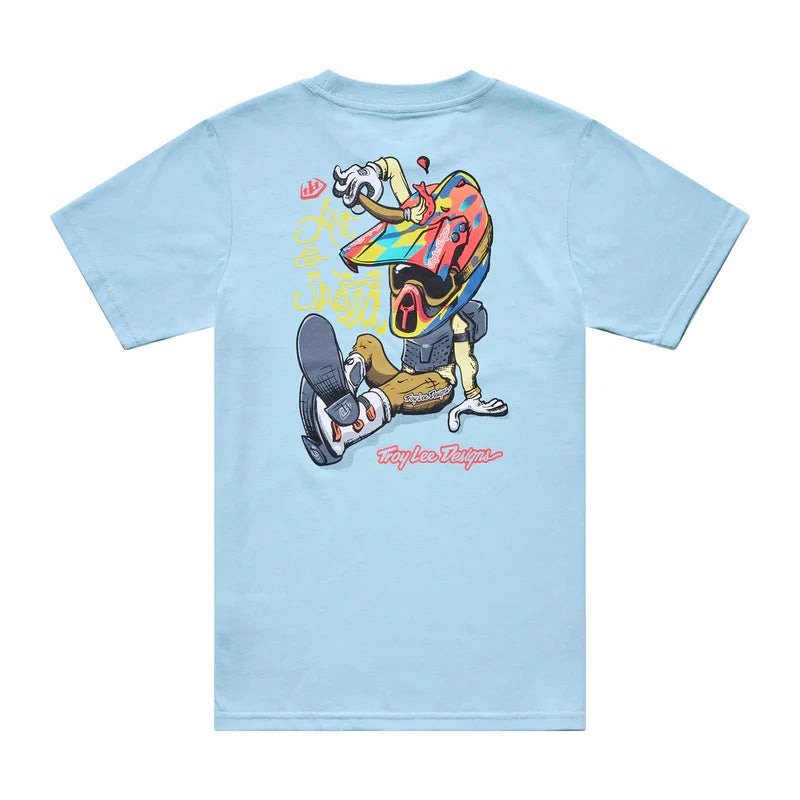 Troy Lee Designs Heritage Short Sleeve Tee - Youth - Dawn Blue