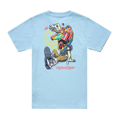 Troy Lee Designs Heritage Short Sleeve Tee - Youth - Dawn Blue