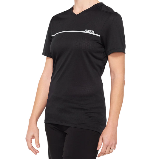 100% Ridecamp Short Sleeve MTB Jersey - Womens - Black-Gray