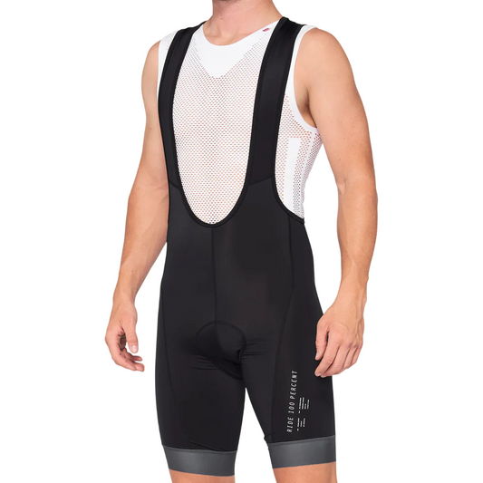 100% Exceeda Bib Short - Black-Charcoal