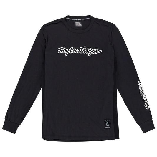 Troy Lee Designs Skyline Long Sleeve Ride Tee - Signature - Black