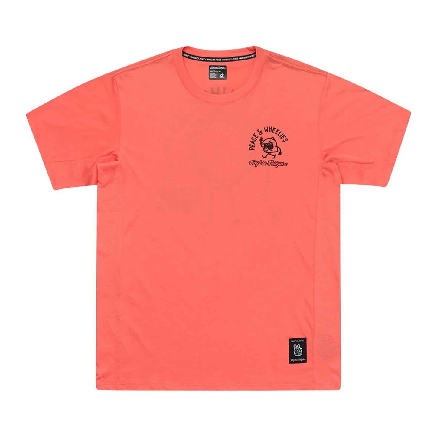 Troy Lee Designs Skyline Short Sleeve Ride Tee - P&W - Melon