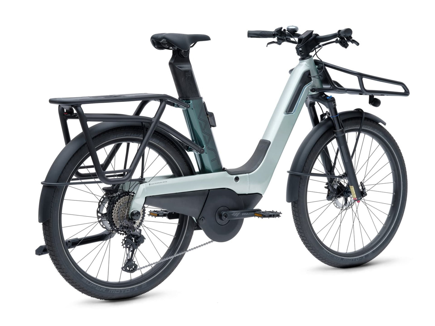 Vaast Bikes E/1 XT/SLX 27.5 E-Bike - Nostalgic Sea Blue-Ocean Frost