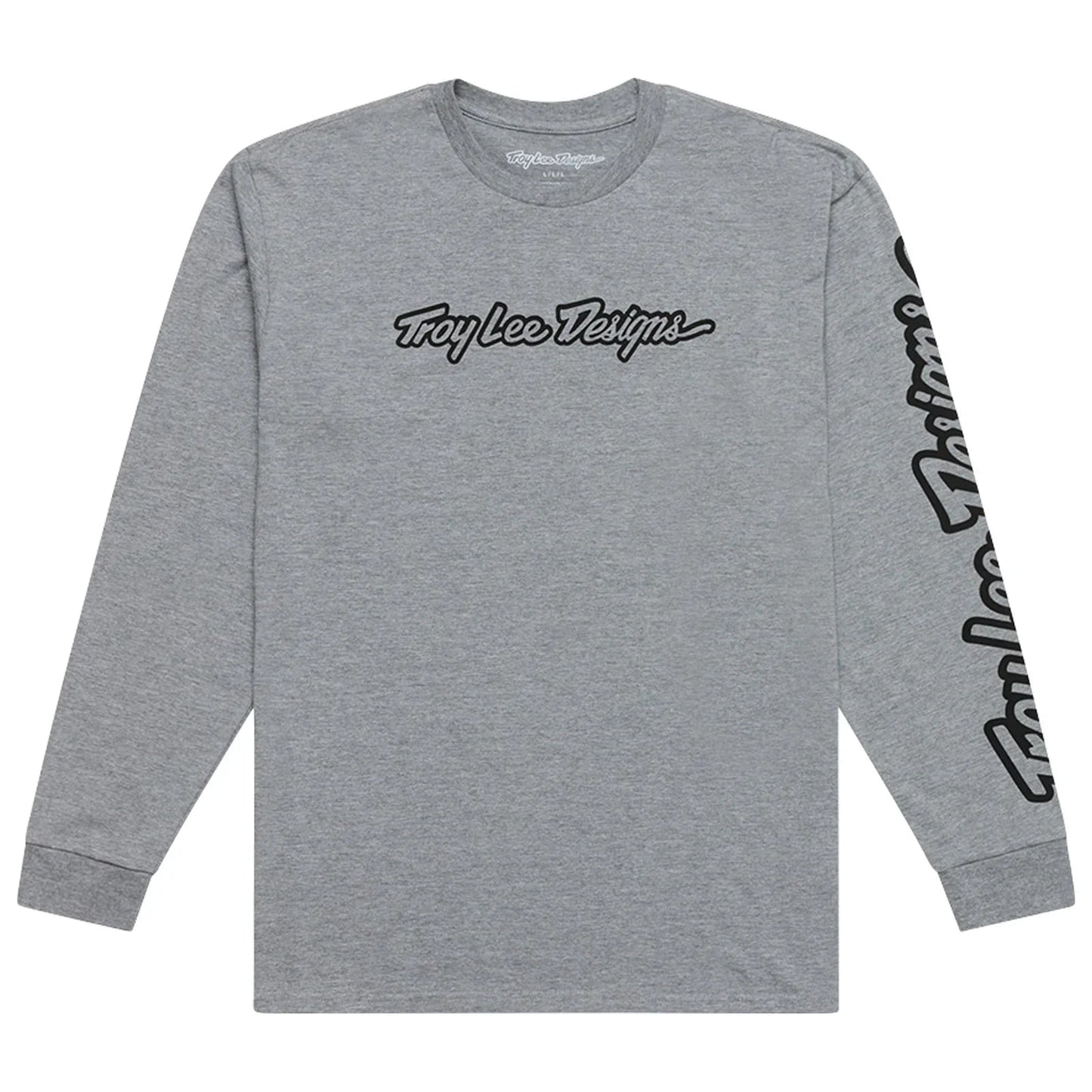Troy Lee Designs Signature Long Sleeve Tee - Gray Heather