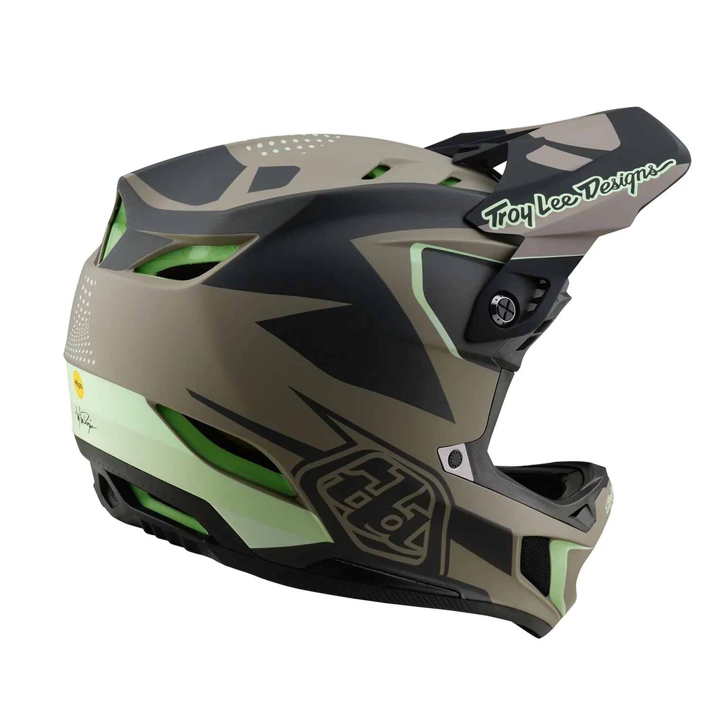 Troy Lee Designs D4 Composite Full Face Helmet - Optic - Timber