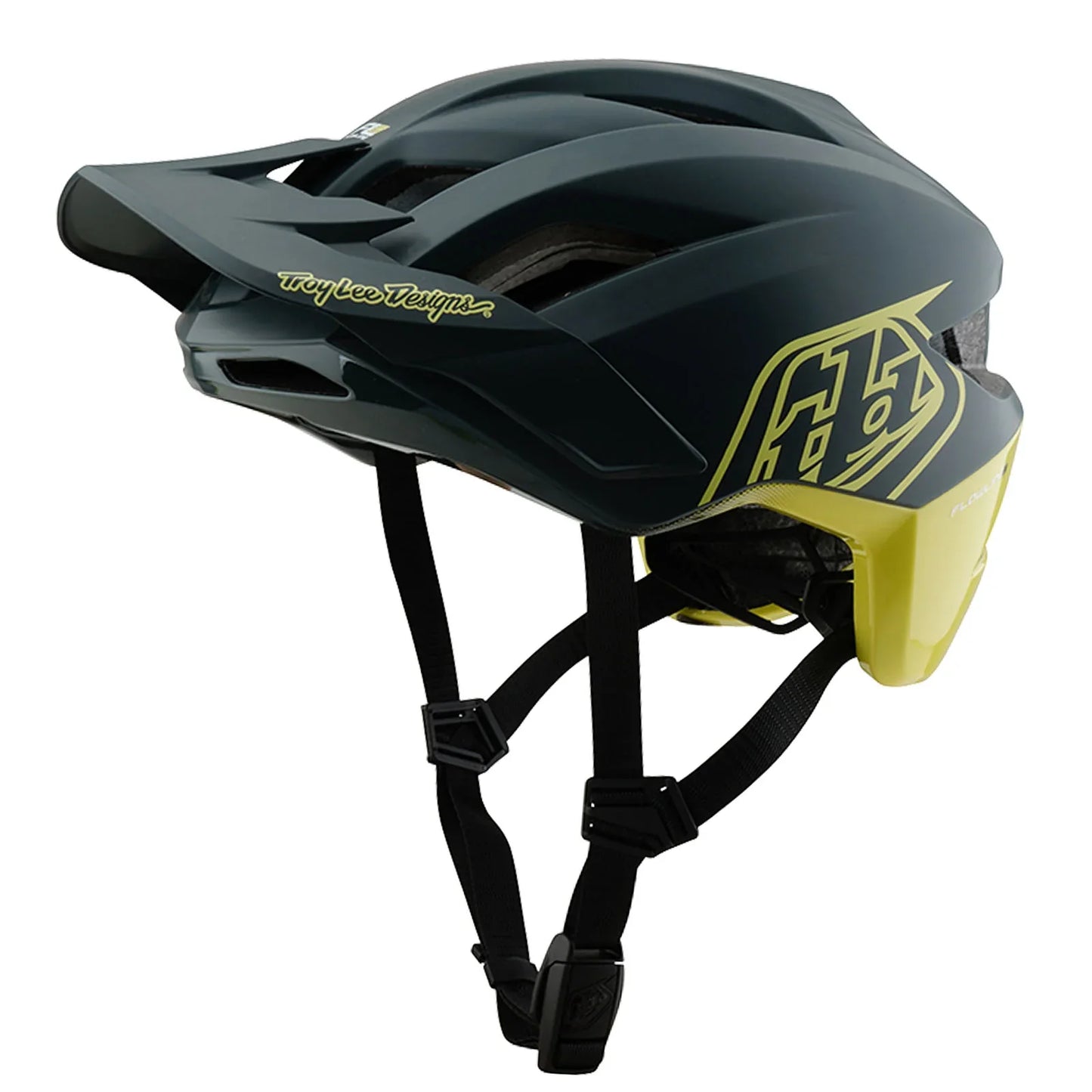 Troy Lee Designs Flowline SE MTB Helmet - Badge - Gray-Glo Yellow