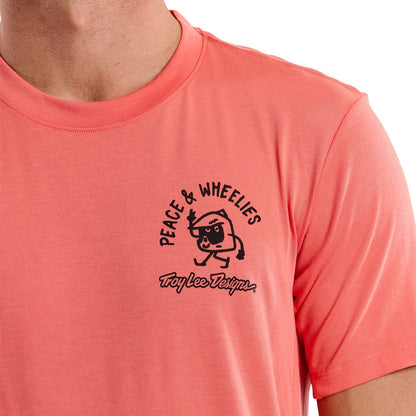 Troy Lee Designs Skyline Short Sleeve Ride Tee - P&W - Melon
