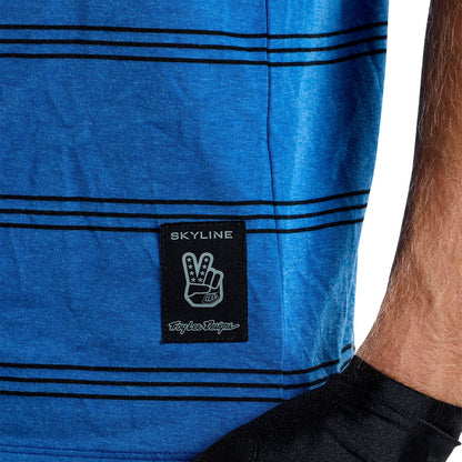 Troy Lee Designs Skyline Short Sleeve Ride Tee - Washed Out - Cobalt