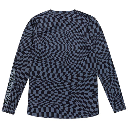 Troy Lee Designs Lilium Long Sleeve MTB Jersey - Womens - Twisted Checkers - Black-Gray