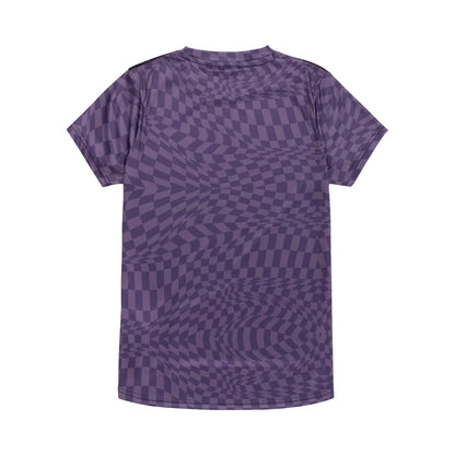 Troy Lee Designs Lilium Short Sleeve MTB Jersey - Womens - Twisted Checkers - Deep Purple